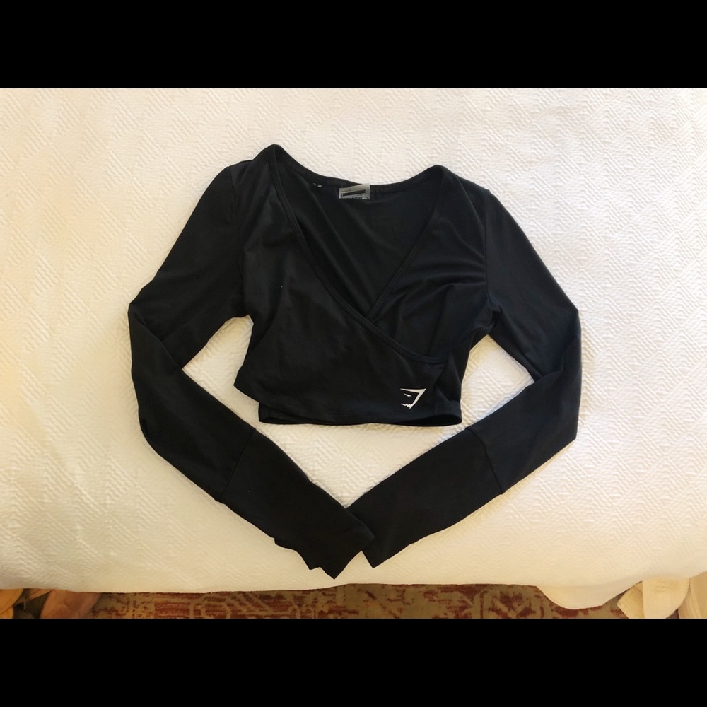 Gymshark ballet crop top, long sleeve, S